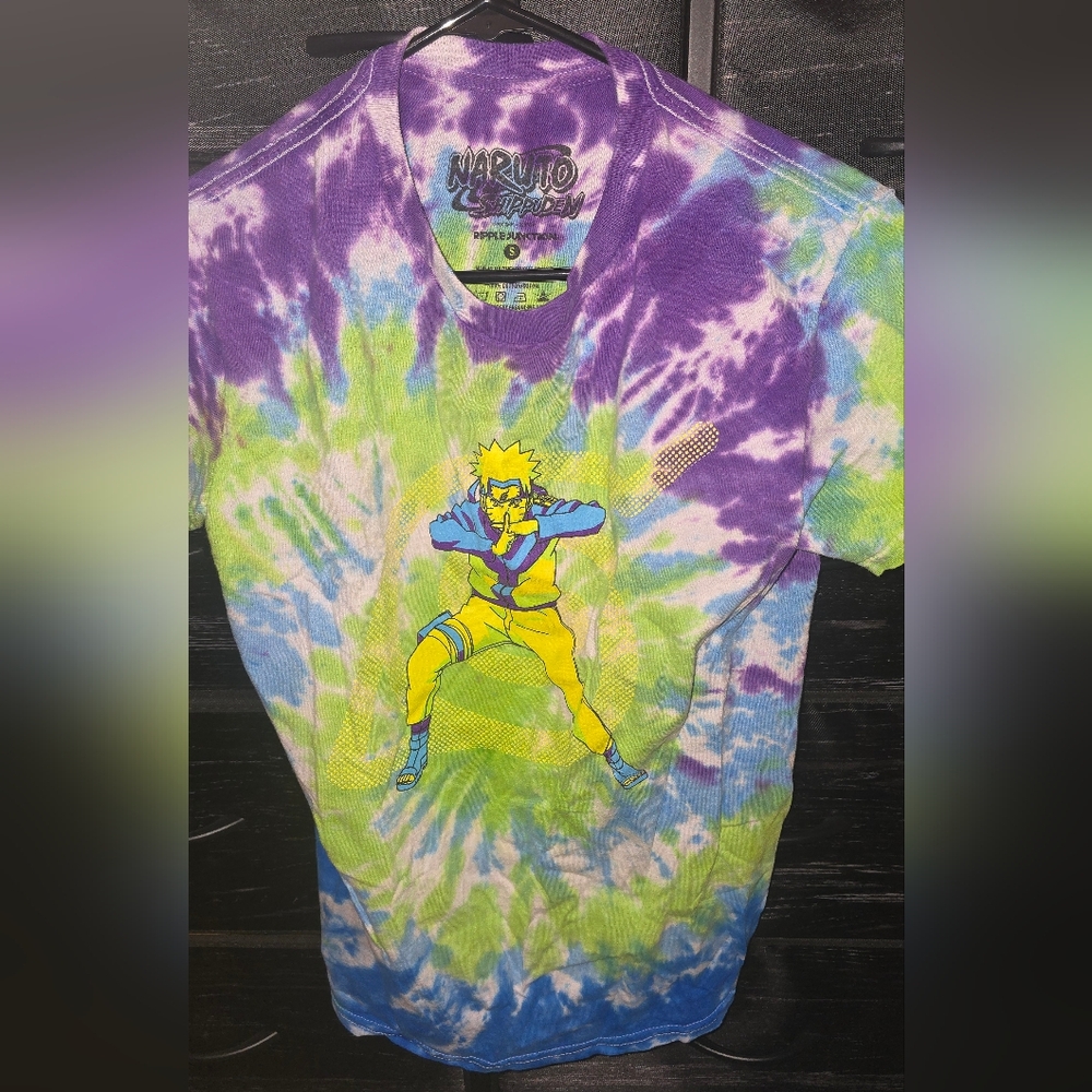 Naruto Purple and Green Tie-Dye T-Shirt